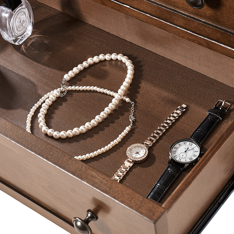 Galatea 2 - Drawer Solid Wood End Table Chest(Optional Types)