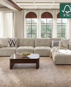 Memosa Deep-Seat Modular Sectional Sofa with Memory Foam Cushions