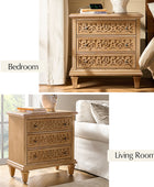 Colombo 3-Drawer Nightstand with Built-In Outlets(Optional Types)