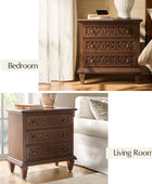 Colombo 3-Drawer Nightstand with Built-In Outlets(Optional Types)