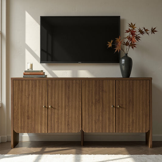 Paula Versatile Buffet Cabinet Sideboard with Adjustable Shelves, Cable Management
