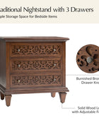 Colombo 3-Drawer Nightstand with Built-In Outlets(Optional Types)