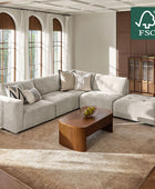 Memosa Deep-Seat Modular Sectional Sofa with Memory Foam Cushions