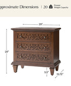 Colombo 3-Drawer Nightstand with Built-In Outlets(Optional Types)