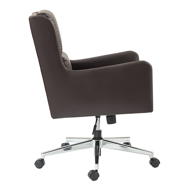 Eamonn Ergonomics Adjustable Swivel Office Chair with Metal Feet