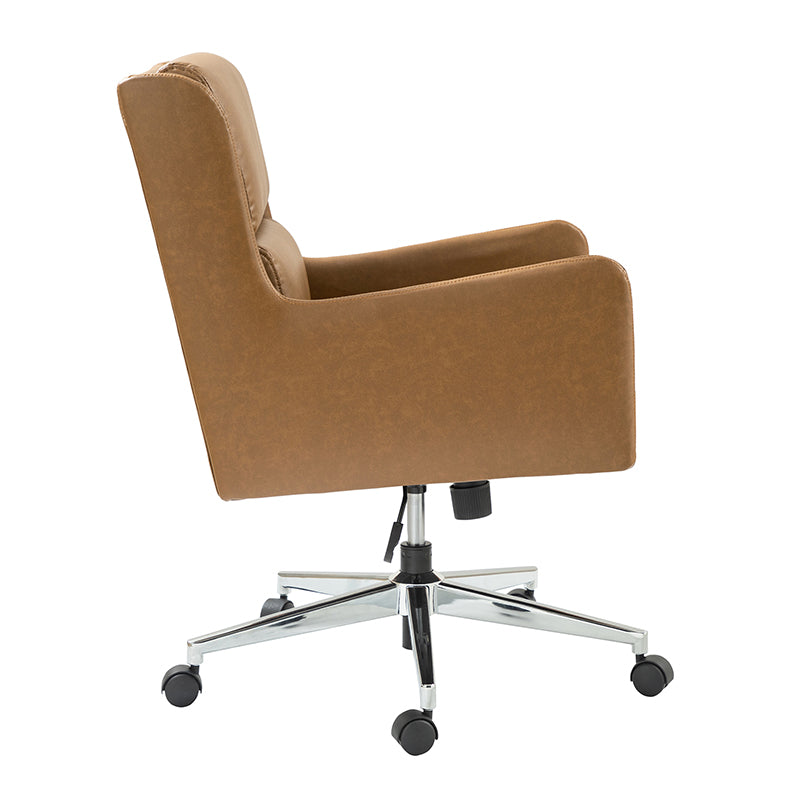 Eamonn Ergonomics Adjustable Swivel Office Chair with Metal Feet