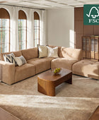 Memosa Deep-Seat Modular Sectional Sofa with Memory Foam Cushions