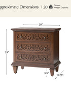 Colombo 3-Drawer End Table with Built-In Outlets(Optional Types)