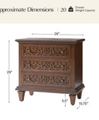 Colombo 3-Drawer Nightstand with Built-In Outlets(Optional Types)