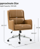 Eamonn Ergonomics Adjustable Swivel Office Chair with Metal Feet