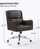 Eamonn Ergonomics Adjustable Swivel Office Chair with Metal Feet