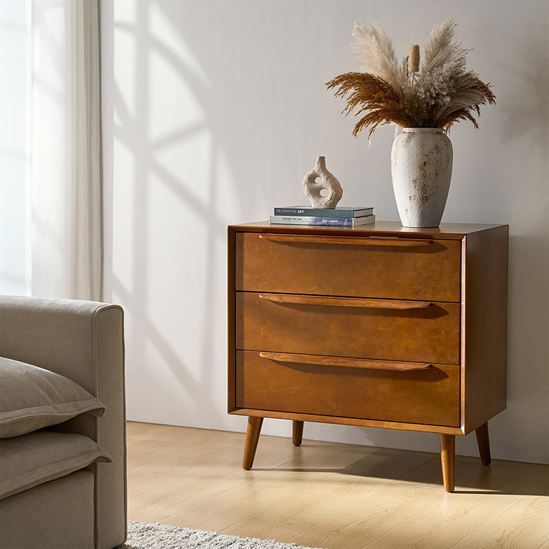 Rebecca 3-Drawer Mid-century Modern Nightstand