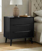 Rebecca 3-Drawer Mid-century Modern Nightstand