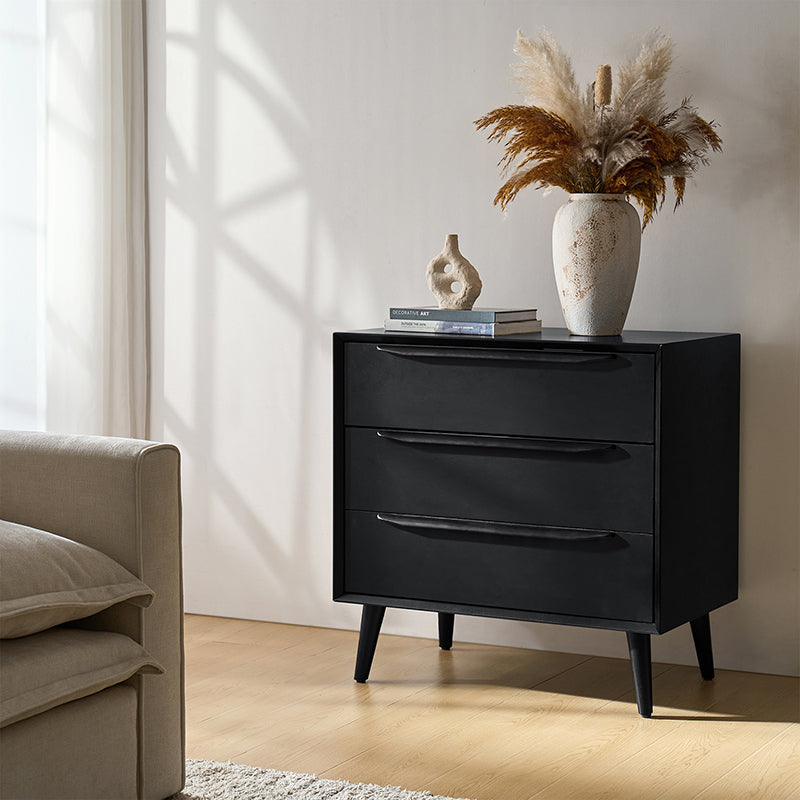 Rebecca 3-Drawer Mid-century Modern Nightstand