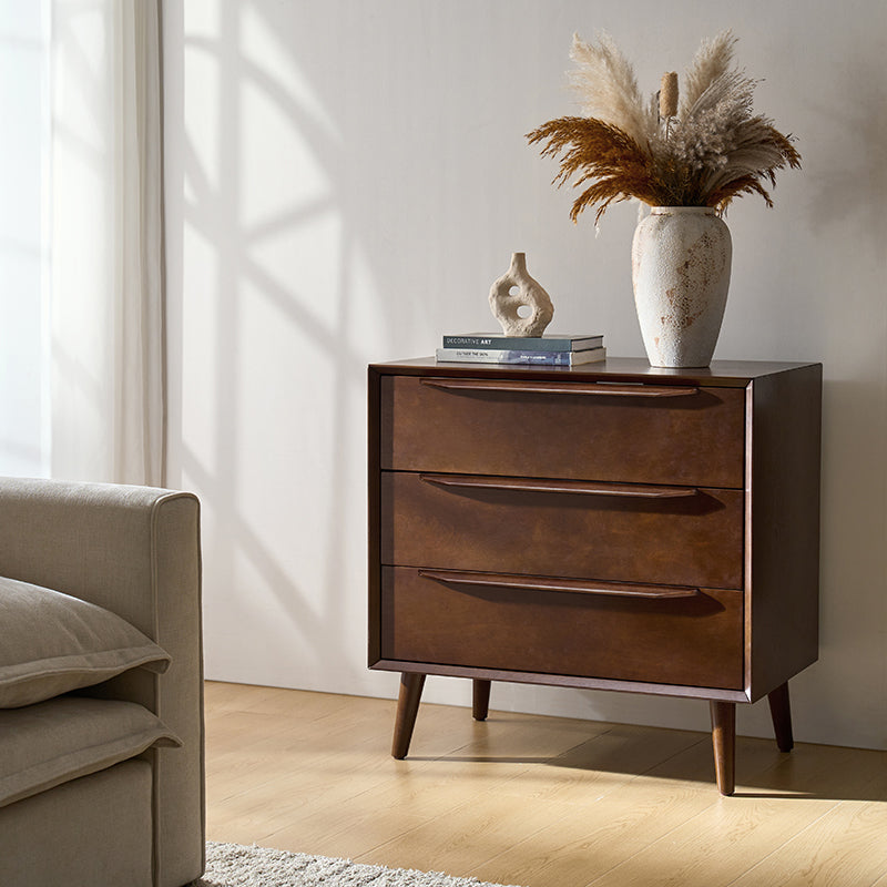 Rebecca 3-Drawer Mid-century Modern Nightstand