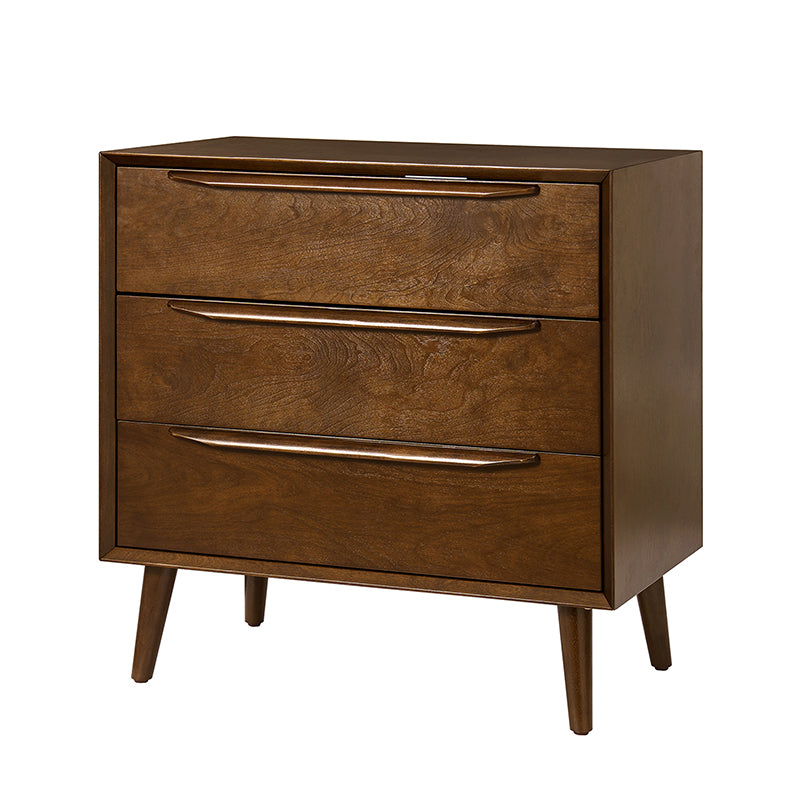 Rebecca 3-Drawer Mid-century Modern Nightstand