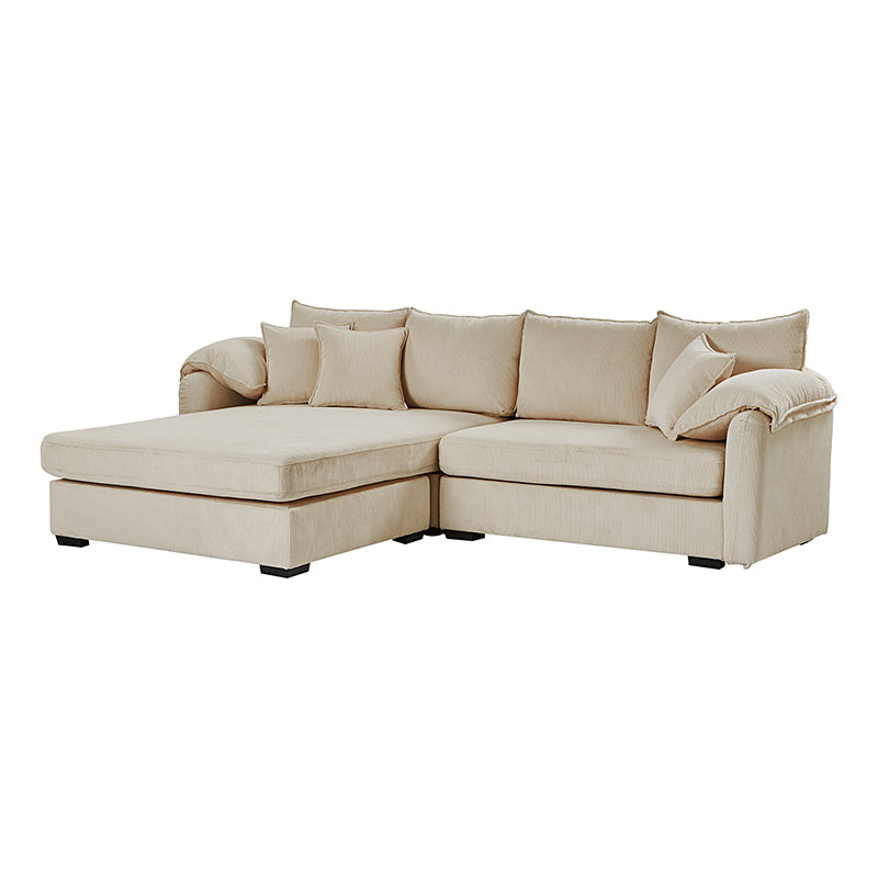 Aladino 2-Piece Upholstered Reversible Sectional Sofa with Storage