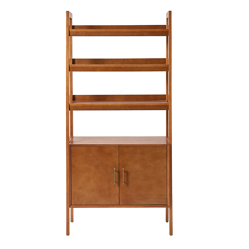 Andre 76"H x 36"W Solid Wood Ladder Bookcase