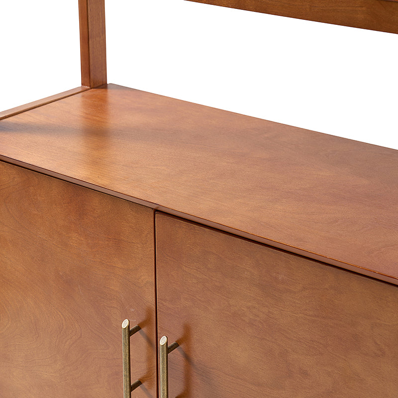 Andre 76"H x 36"W Solid Wood Ladder Bookcase