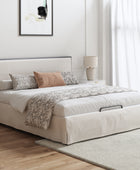 Rosa Upholstered Platform Storage Bed with Bed Skirt