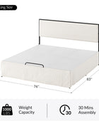 Rosa Upholstered Platform Storage Bed with Bed Skirt