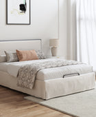 Rosa Upholstered Platform Storage Bed with Bed Skirt