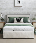 Rosa Upholstered Platform Storage Bed with Bed Skirt