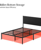 Rosa Upholstered Platform Storage Bed with Bed Skirt