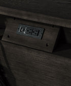 3-Piece Modern Fluted Solid Wood Bedroom Set with Oak Texture