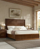 Verral 3-Piece Modern Fluted Solid Wood Bedroom Bundle with Oak Texture