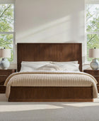 Verral 3-Piece Modern Fluted Solid Wood Bedroom Bundle with Oak Texture