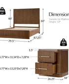 Verral 3-Piece Modern Fluted Solid Wood Bedroom Bundle with Oak Texture
