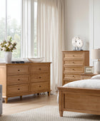 Robbie Transitional Solid Wood 6-Drawer Dresser for Bedroom Storage