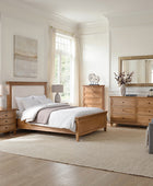 4-Piece Transitional Solid Wood Bedroom Set with 6-Drawer Dresser