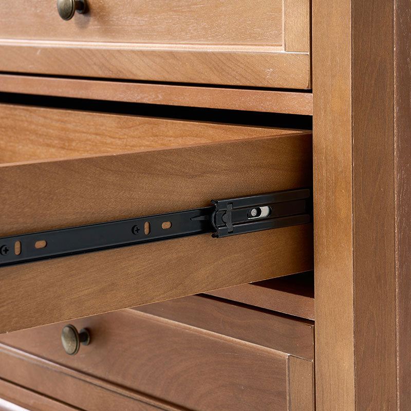 4-Piece Transitional Solid Wood Bedroom Set with 5-Drawer Dresser