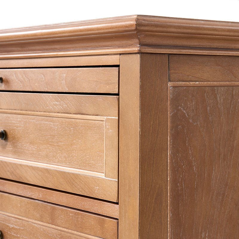 4-Piece Transitional Solid Wood Bedroom Set with 5-Drawer Dresser