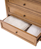 4-Piece Transitional Solid Wood Bedroom Set with 5-Drawer Dresser