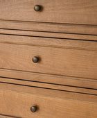 4-Piece Transitional Solid Wood Bedroom Set with 5-Drawer Dresser