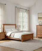 4-Piece Transitional Solid Wood Bedroom Set with 5-Drawer Dresser