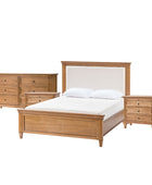 4-Piece Transitional Solid Wood Bedroom Set with 6-Drawer Dresser