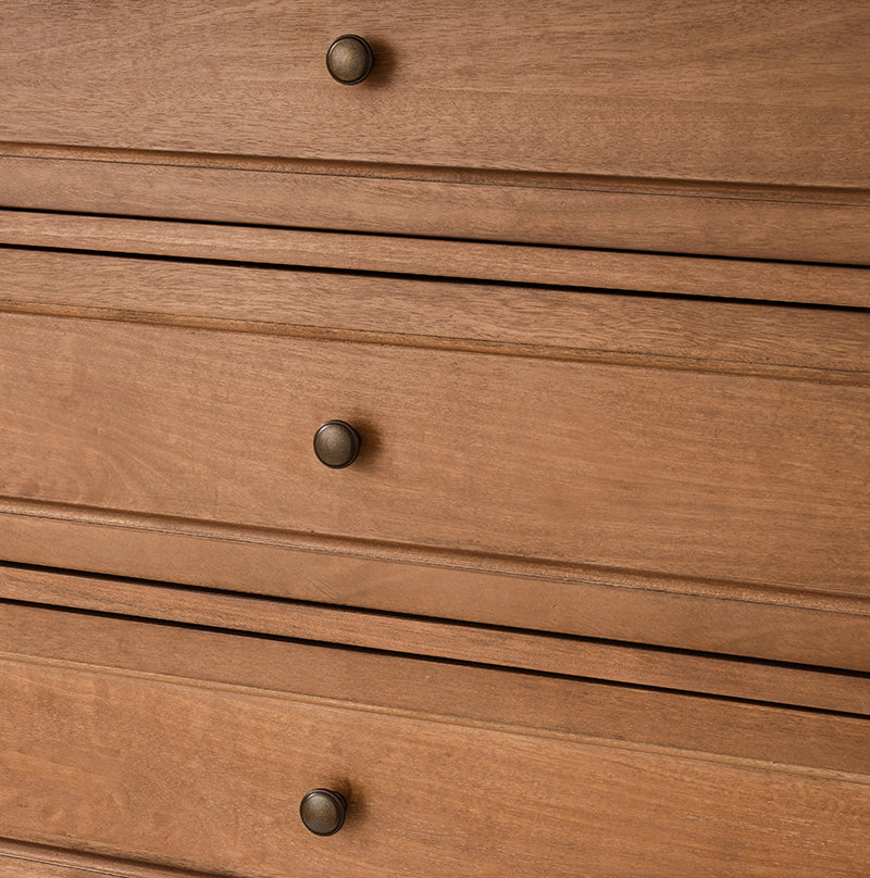 Mornay 4-Piece Transitional Solid Wood Bedroom Set with 6-Drawer Dresser