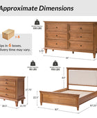 Mornay 4-Piece Transitional Solid Wood Bedroom Set with 6-Drawer Dresser