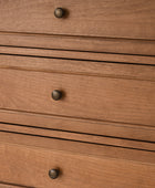 4-Piece Transitional Solid Wood Bedroom Set with 6-Drawer Dresser