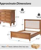 Mornay 3-Piece Transitional Solid Wood Bedroom Set with Nightstands