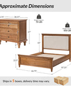 3-Piece Transitional Solid Wood Bedroom Set with Nightstands