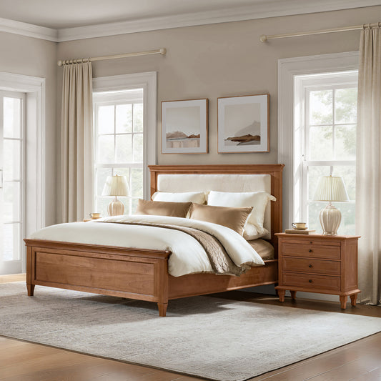 3-Piece Transitional Solid Wood Bedroom Set