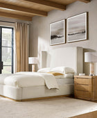 Brandon Modern 3-Piece Bedroom Set with Wingback Bed & Nightstands