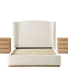 Brandon Modern 3-Piece Bedroom Set with Wingback Bed & Nightstands