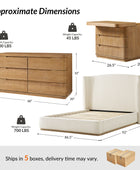 Brandon Modern 4-Piece Bedroom Set with Dresser