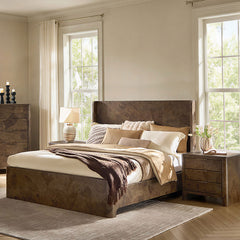 Virel 3-Piece Modern Marquetry Bedroom Set